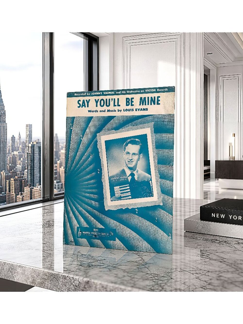 Vintage Say You’ll Be Mine Sheet Music Johnny Vadnal Orchestra 9x12